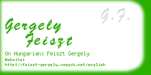 gergely feiszt business card